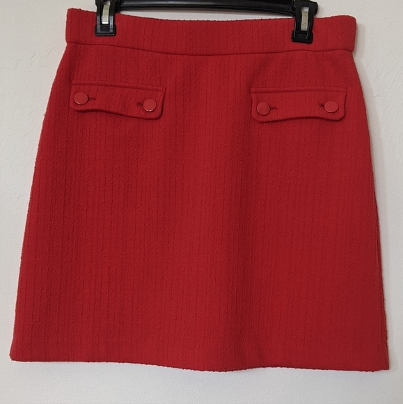 Loft Women's Mini Red Skirt  Medium Petit - Picture 11 of 14